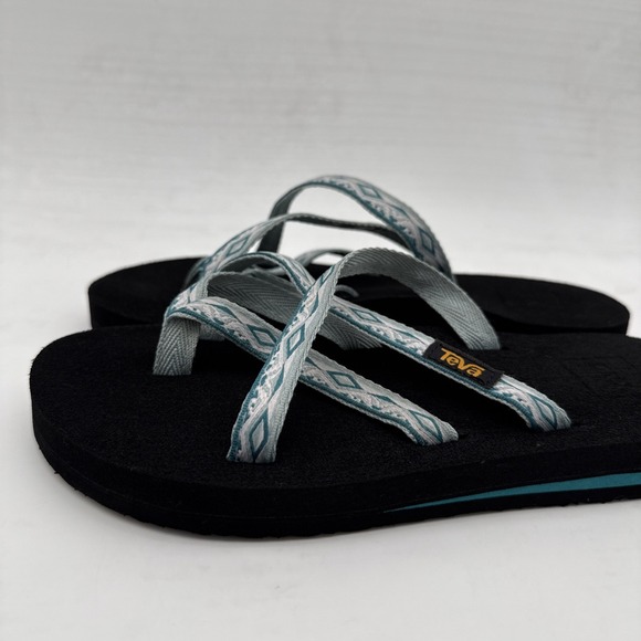 Teva Women's Shoes SZ 5 Olowahu Slip Cross Straps Sari Ribbon Sandals Flip Flops - Picture 6 of 16